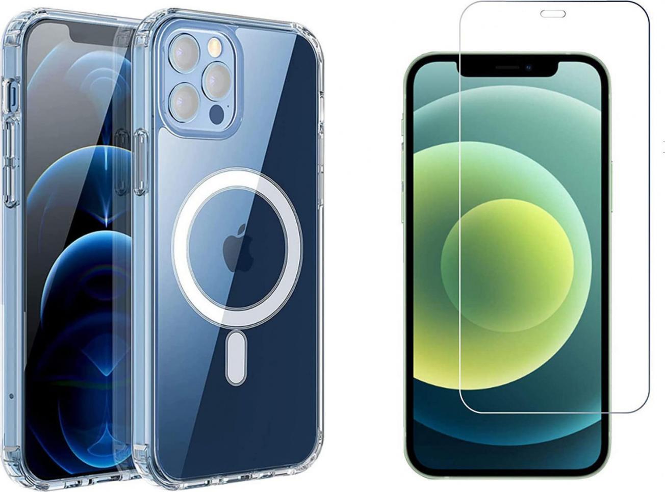 Braders Etui Clear MagSafe Cover + Szkło Ochronne do iPhone 12 Pro