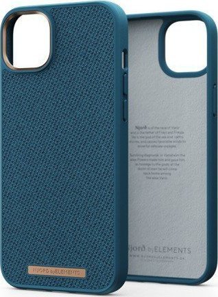 Njord by Elements Etui z tkaniny Tonal do iPhone 14 Plus ciemny morski