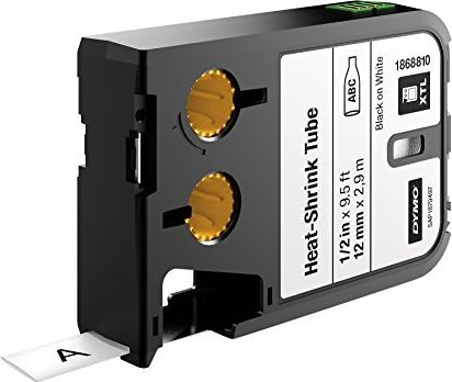 Dymo Taśma DYMO XTL 2,7m rurki termokurczliwej ciągłej (12 mm) na kabel o Min. 2.6mm Max. 7.6mm, czarny na białym, 1868810