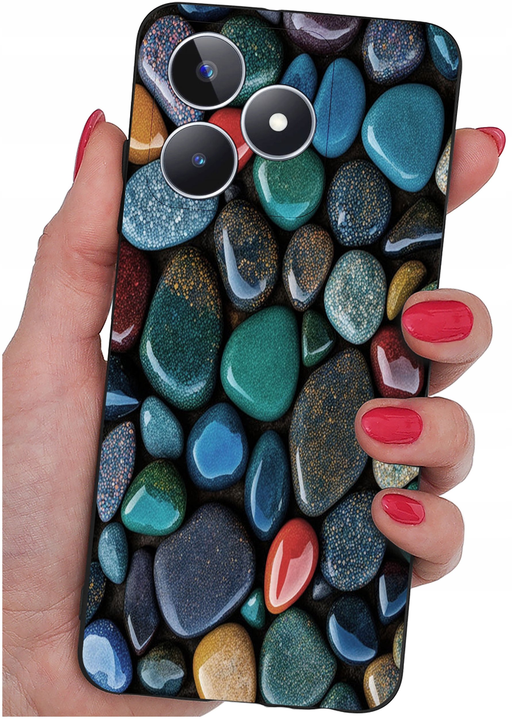 ETUI do Realme C51| C53 WZORY |SILIKONOWE MATT CASE + SZKŁO 9H