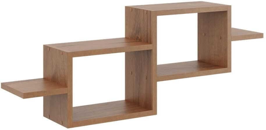 Półka ścienna, wisząca, 95x18x35 cm, orzech, mat