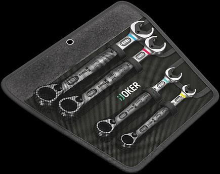 Wera Zestaw kluczy płasko-oczkowych z grzechotką Joker Switch 4 elementy (05020090001)