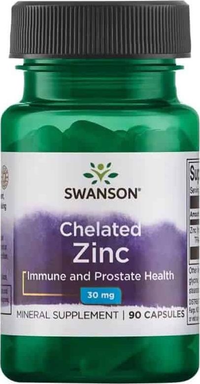 Swanson Swanson - Albion Chelated Zinc, 30mg, 90 kapsułek
