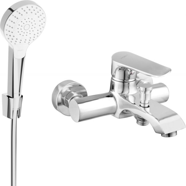 Mexen Mexen Pecos R05 bateria wannowa z zestawem prysznicowym, chrom - 7273R05-00