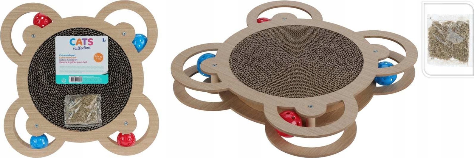 Koopman DRAPAK DLA KOTA INTERAKTYWNA ZABAWKA 4 PIŁECZKI 35,5X35,5X4CM