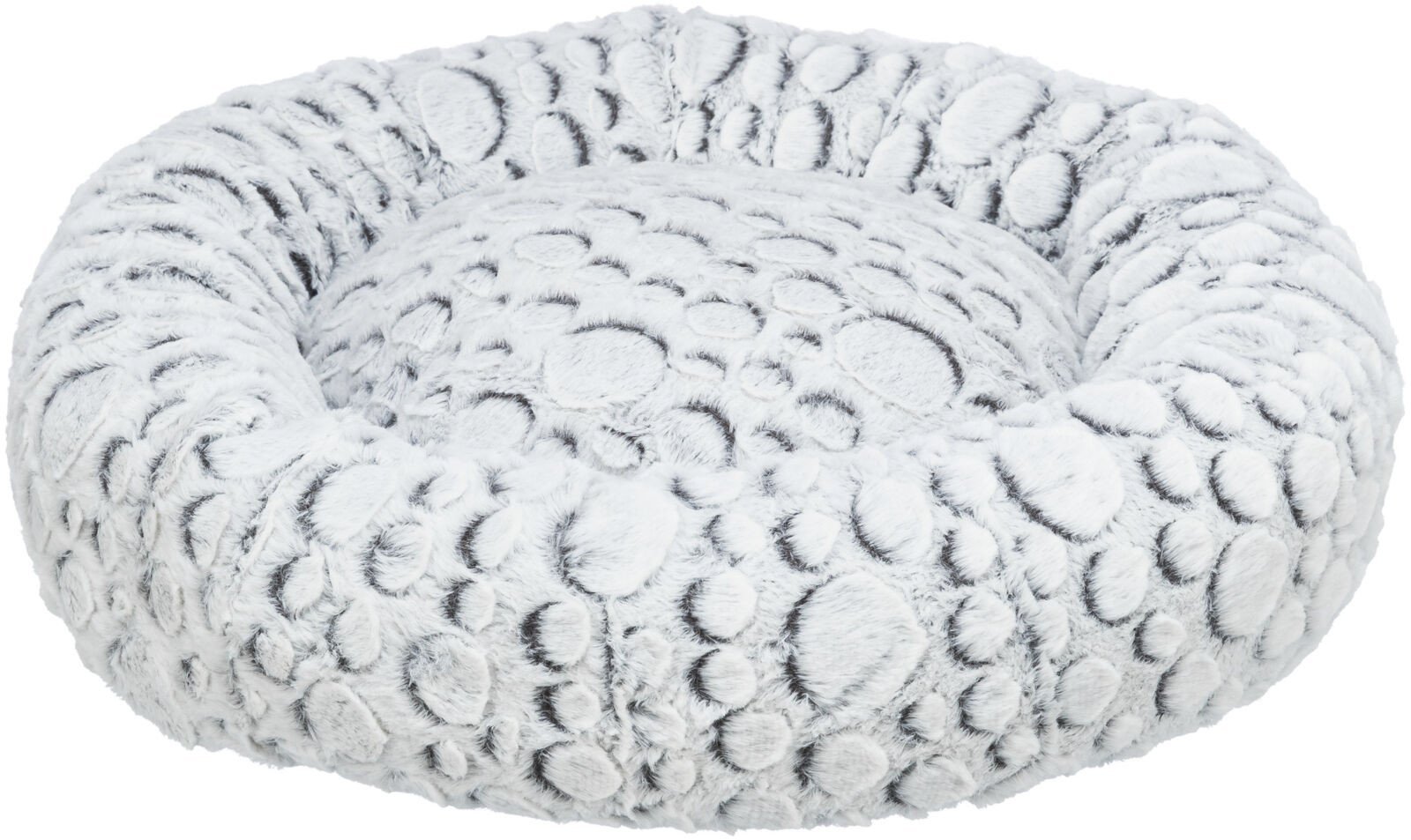 Trixie Mila bed, round, plush, ø 60 cm, white-grey
