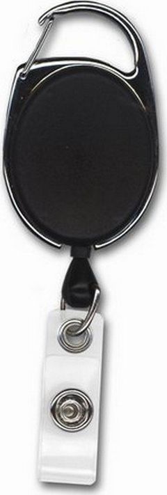 Breloczek KORUMA Brelok typu JoJo z Karabińczykiem na Identyfikator i Skipass Czarny Uniwersalny