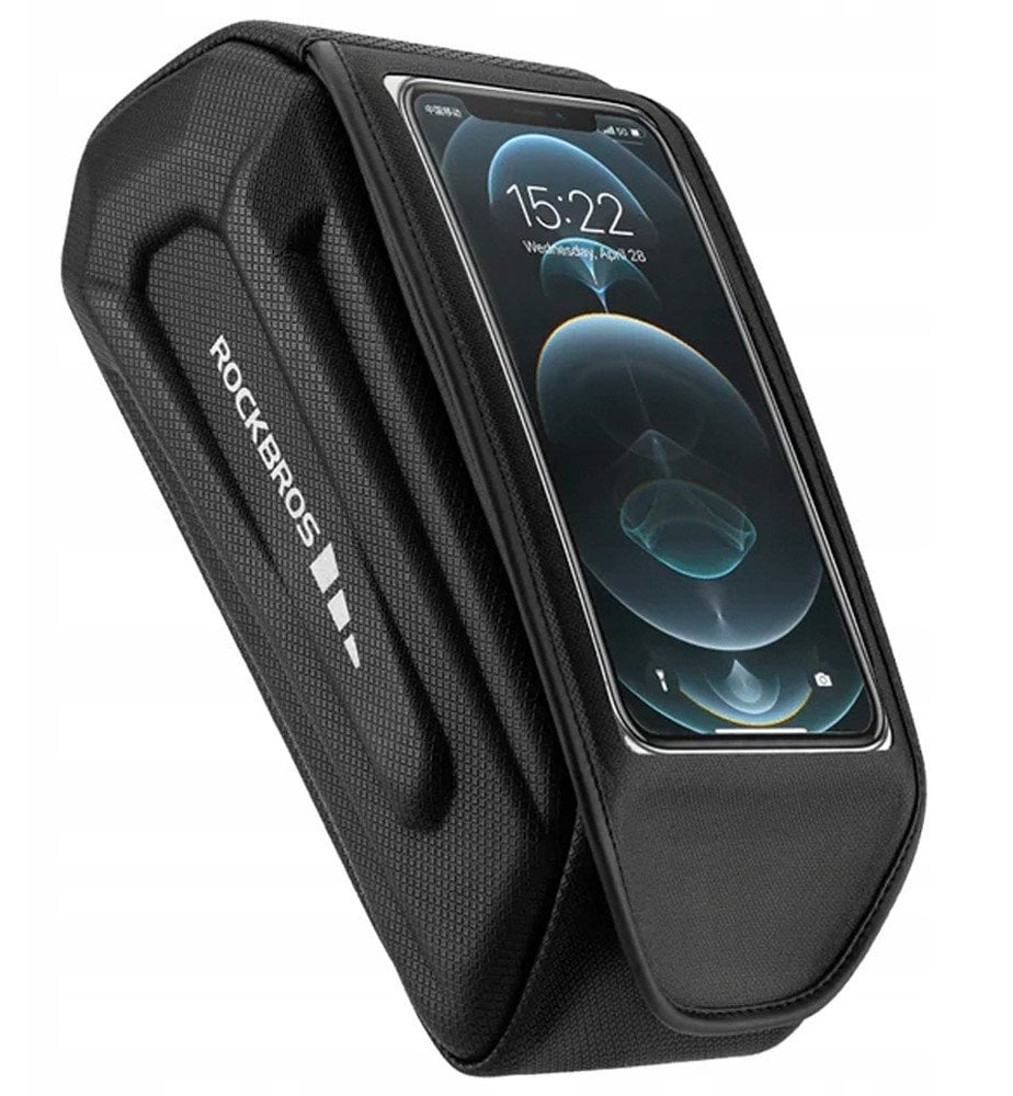 Torba rowerowa Rockbros 30120064001 wodoodporna na ramę z pokrowcem na telefon - czarna
