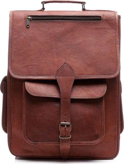 Belveder Plecak skórzany vintage brąz Outlander BT09