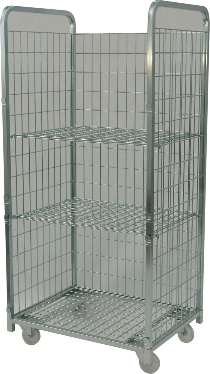 Damnix Uniwersalny siatkowy wózek magazynowy WMU z półkami (wym. 1700x800x600 mm)