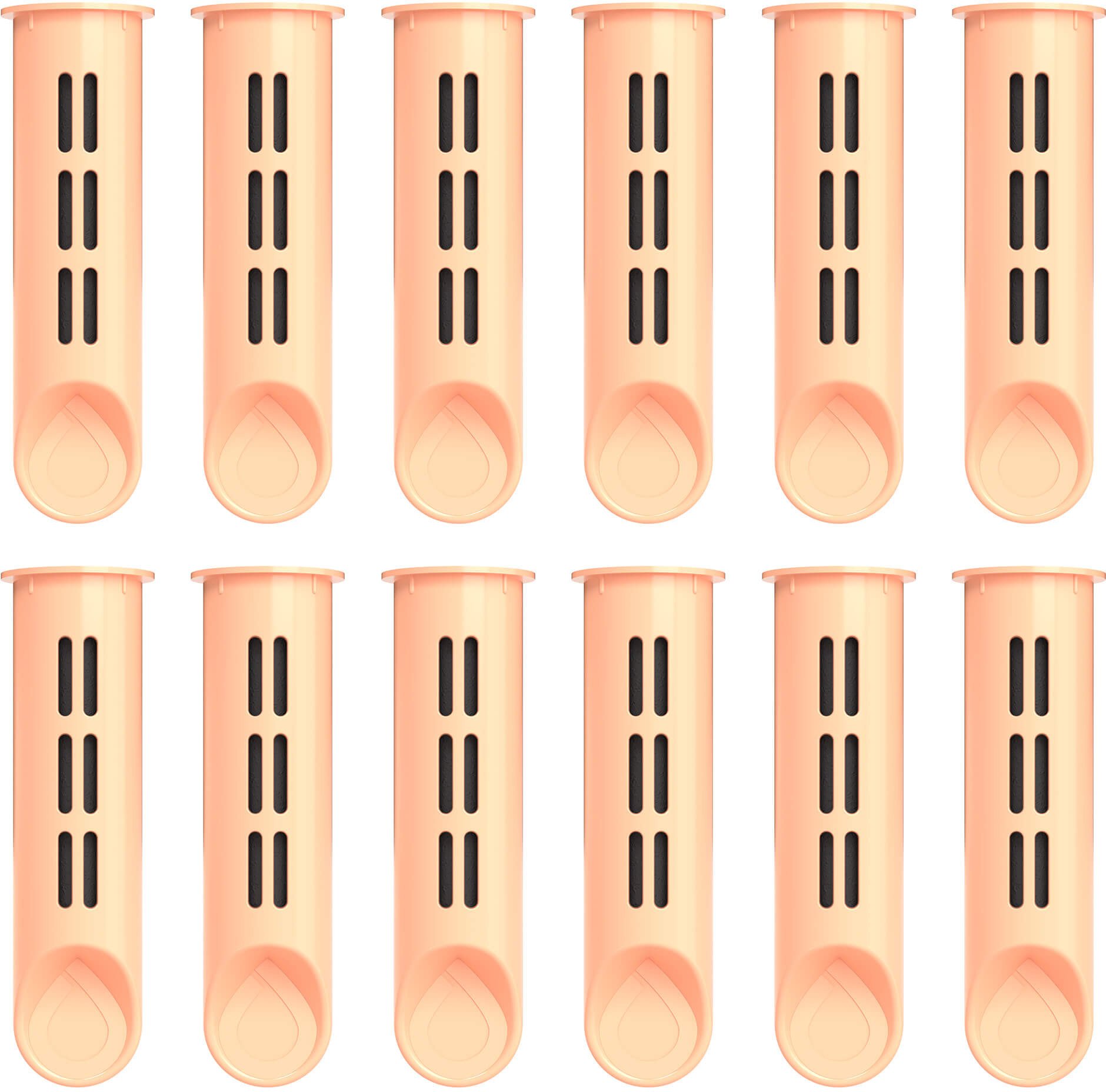 ZESTAW 12 filtrów do butelki filtrującej Dafi SOFT i SOLID peach fuzz