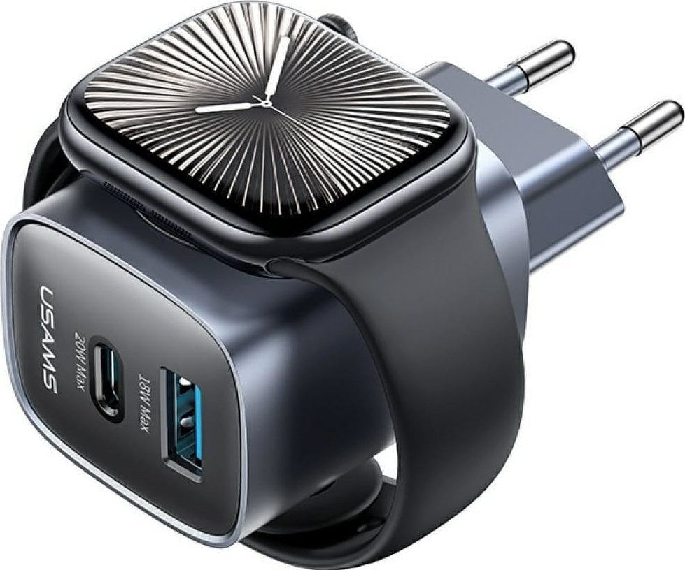 Ładowarka sieciowa USAMS CC293 T67 20W iWatch 1xUSB-C 1xUSB-A tarnish