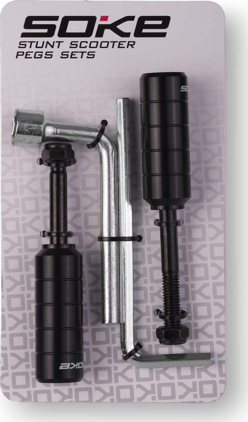 Soke Pegi do hulajnogi czarne 2 szt. P1 + klucze