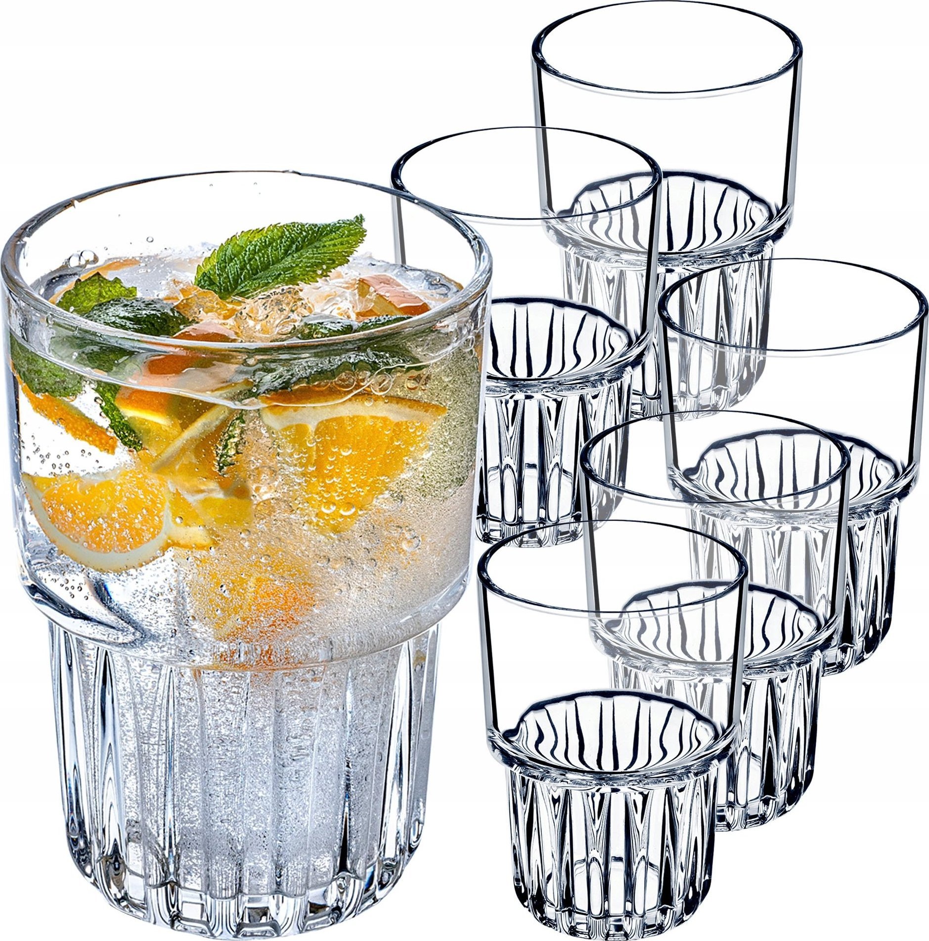 Kadax 6x KADAX Szklanki Do Napojów Zimnych 320ml Drinków Wody Zestaw Szklanek