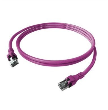 Kabel krosowy EasyLan DualBoot PushPull Cat.6A (klasa EA), S/FTP, RJ45 / RJ45, fioletowy, 5 m
