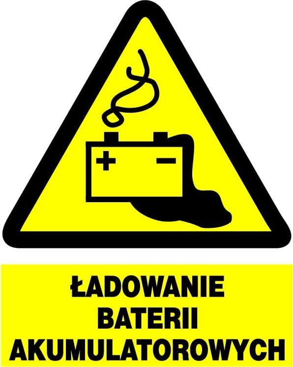 Mój dom Zoo-55 Znak Bhp Ładowanie Baterii Akumulatorowych