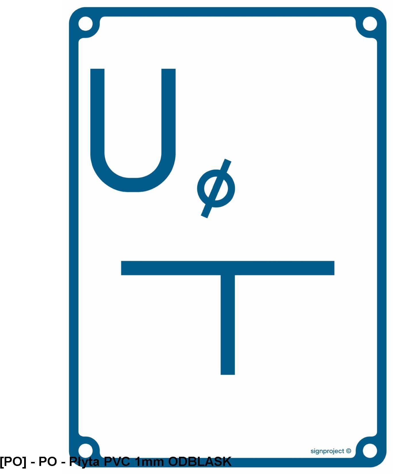 TD Systems JB006 - Tablica orientacyjna przyłączenia uziomu