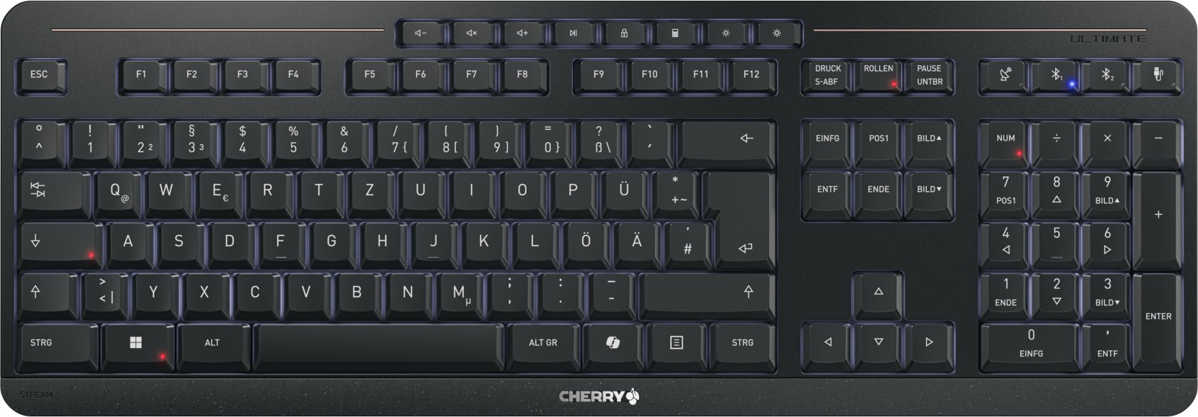 Klawiatura Cherry TAS STREAM KEYBOARD Ultimate DE schwarz