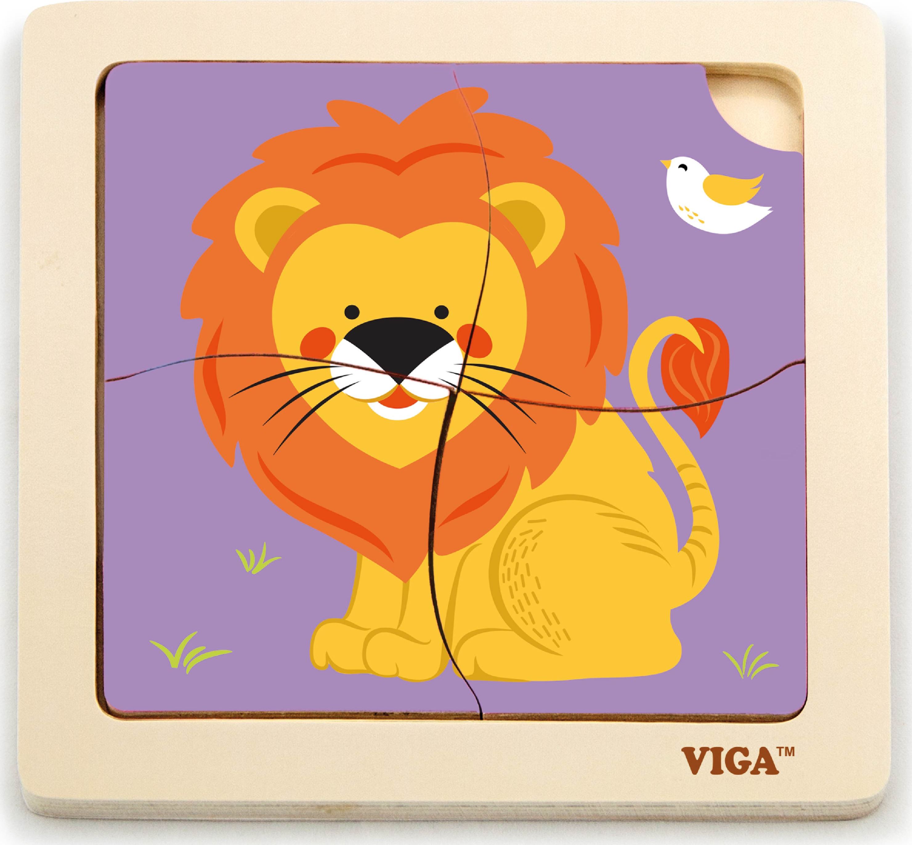 Viga Viga 51316 Puzzle na podkładce - Lew
