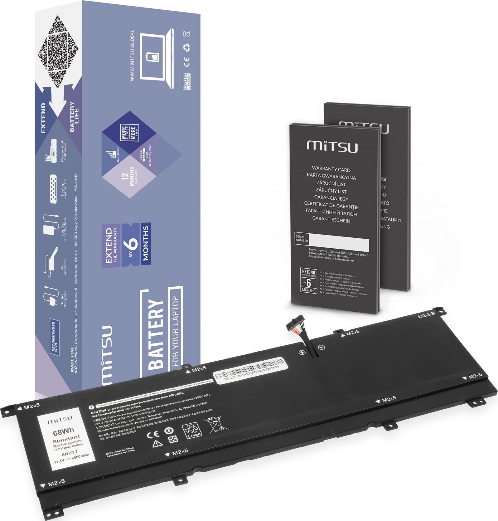 Bateria Mitsu Bateria Mitsu do Dell XPS 15 (9575)