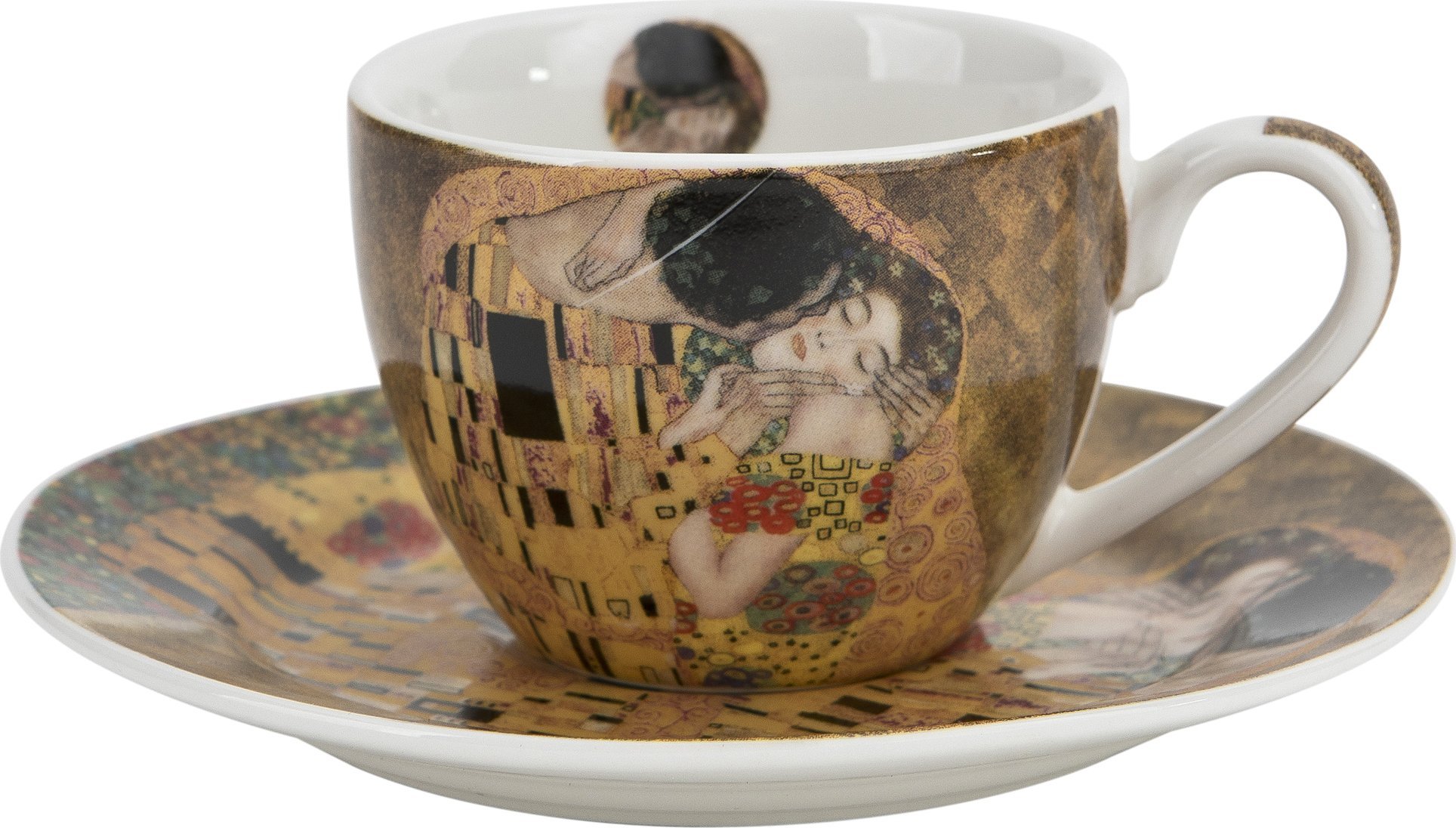 DUO Komplet 2 filiżanek 110 ml + spodki The Kiss Classic