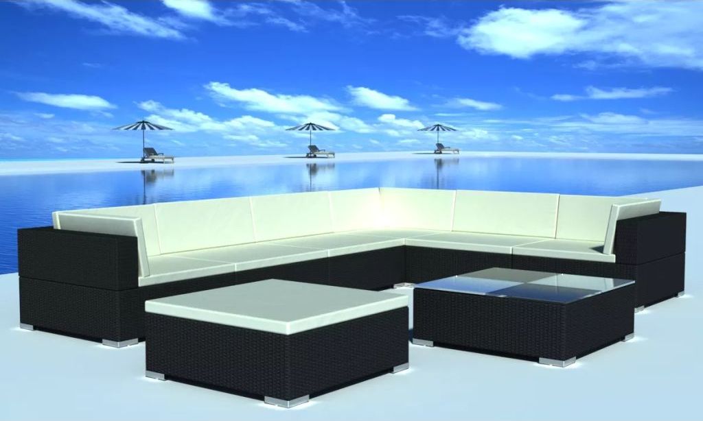 Elior zestaw wypoczynkowy do ogrodu Caste 3X, czarny (3860)