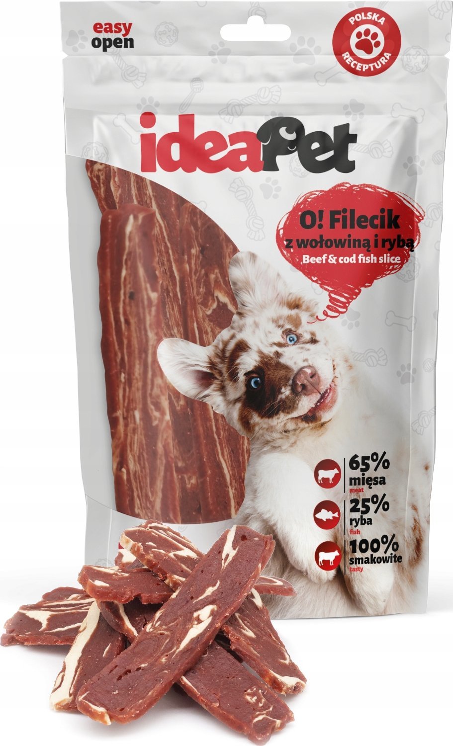 IdeaPet IdeaPet O! Fileciki z wołowiną i rybą 70g