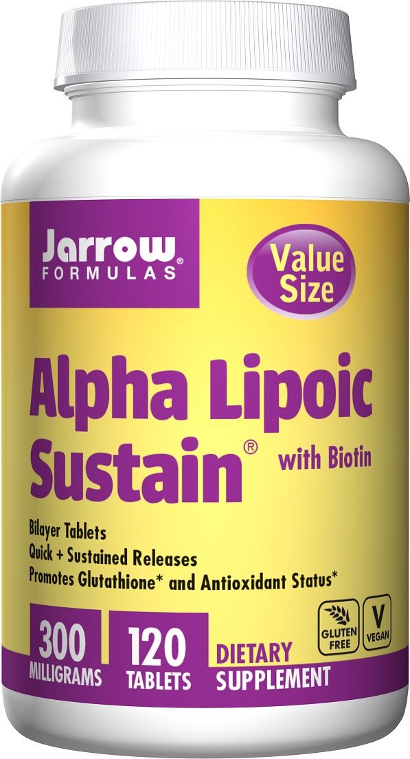 JARROW FORMULAS Jarrow Formulas - Alpha Lipoic Sustain, 300mg z Biotyną, 120 tabletek