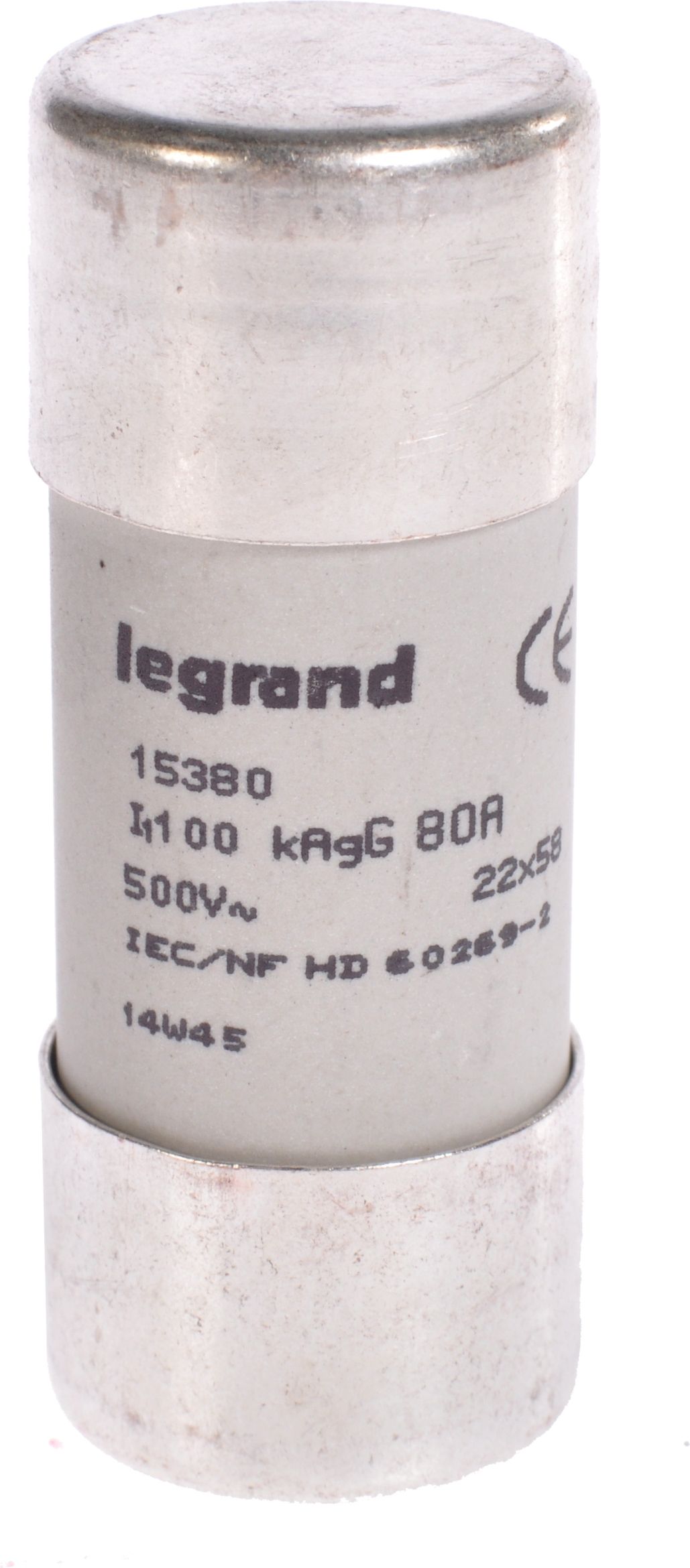 Legrand Wkładka bezpiecznikowa cylindryczna 22x58mm 80A gG 500V HPC 015380
