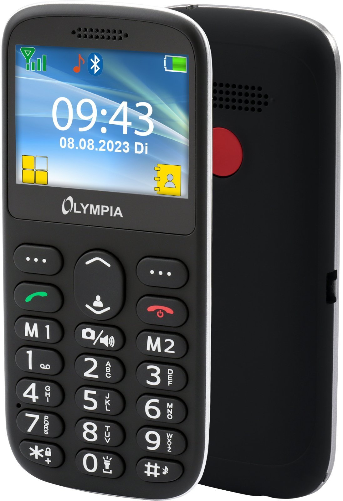 Telefon stacjonarny Olympia Telefon komórkowy SUN czarny