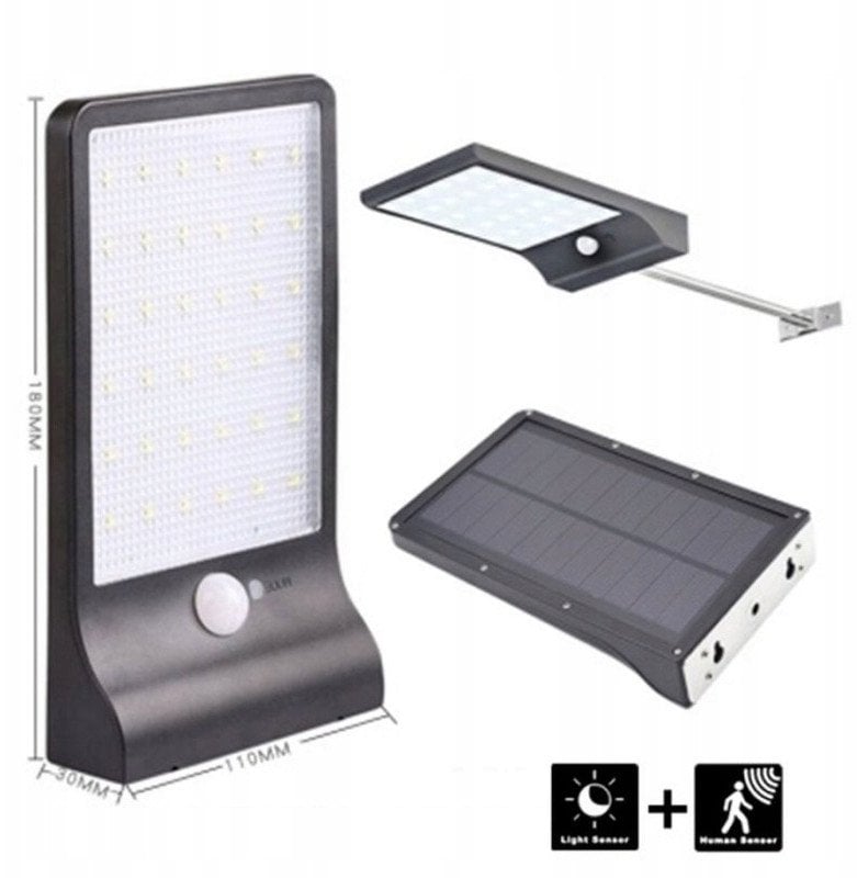 Lampa solarna LED (5.5V,2.5W,18650Li) 3,7V ,2000mAh ,36SMD Led,6500K)