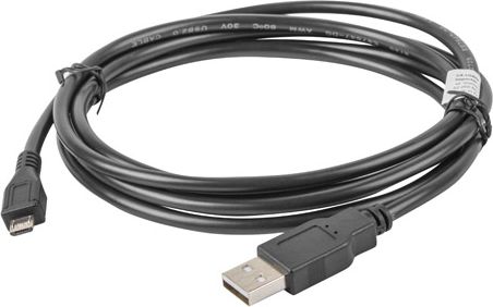 Kabel USB Lanberg USB-A - microUSB 1.8 m Czarny (CA-USBM-10CC-0018-BK)