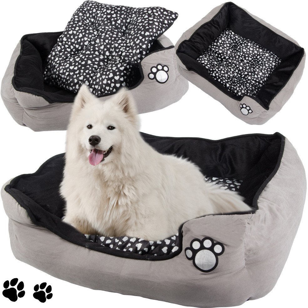 Pluszowe legowisko posłanie dla psa z wyciąganą poduszką miękkie wygodne