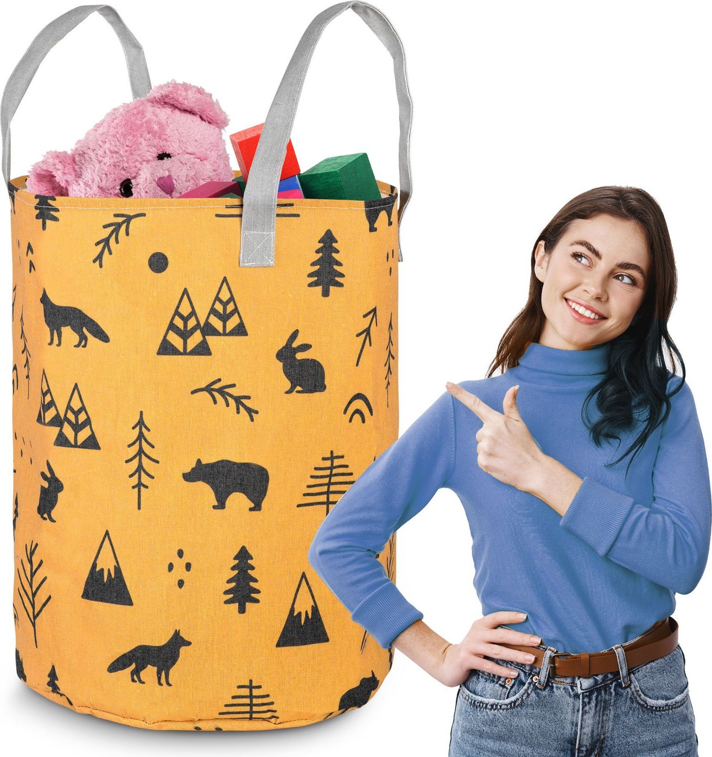 Kosz na zabawki Nukido - pomarańczowy