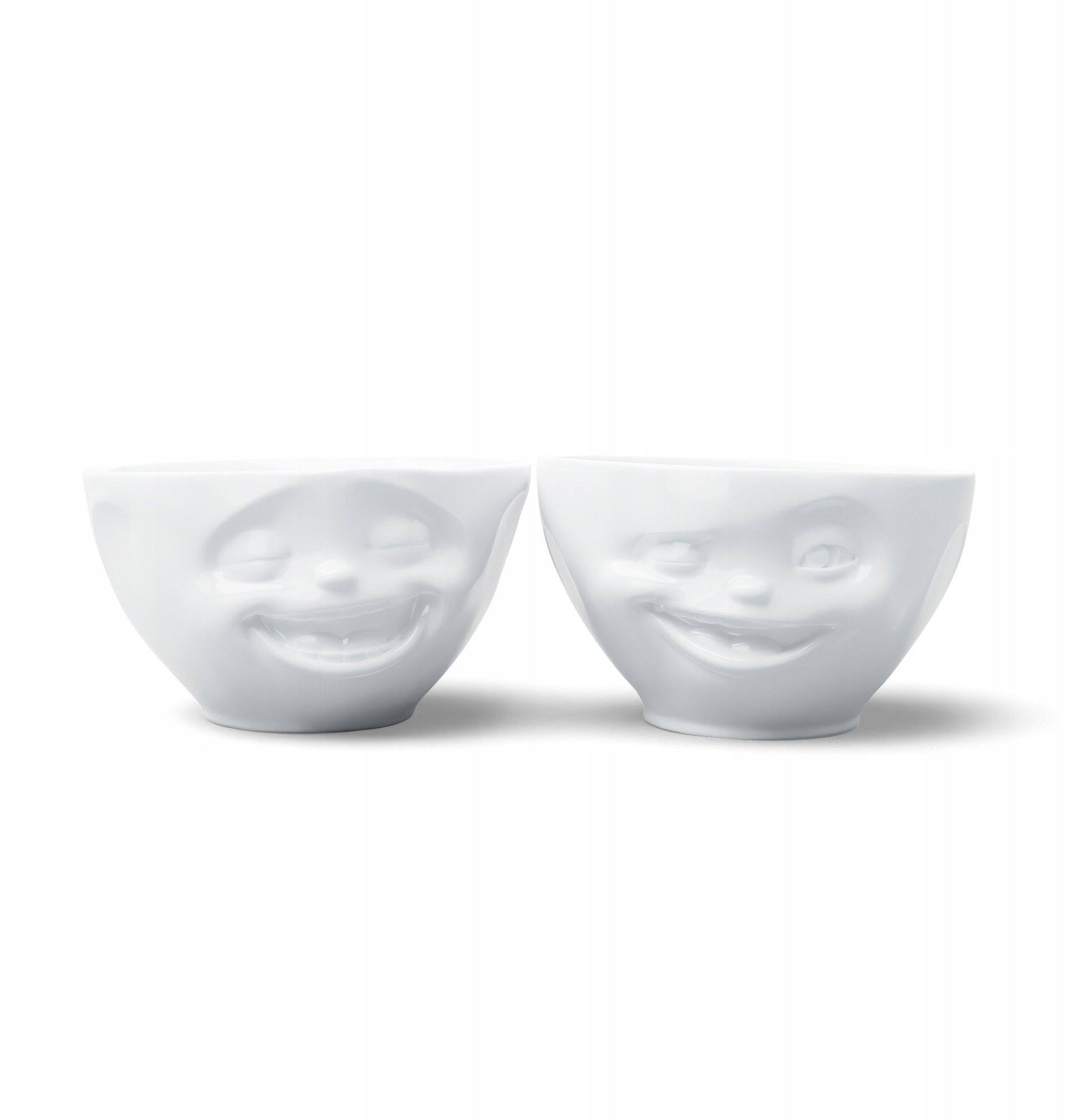 FIFTYEIGHT Schälchen-Set 200ml - Lachend & Zwinkernd weiß