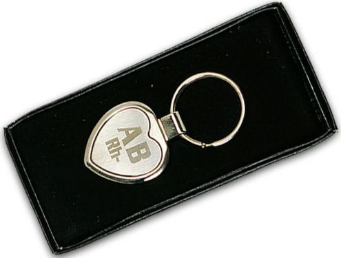 Breloczek Polska Firma Brelok z grupą krwi AB Rh- (minus)