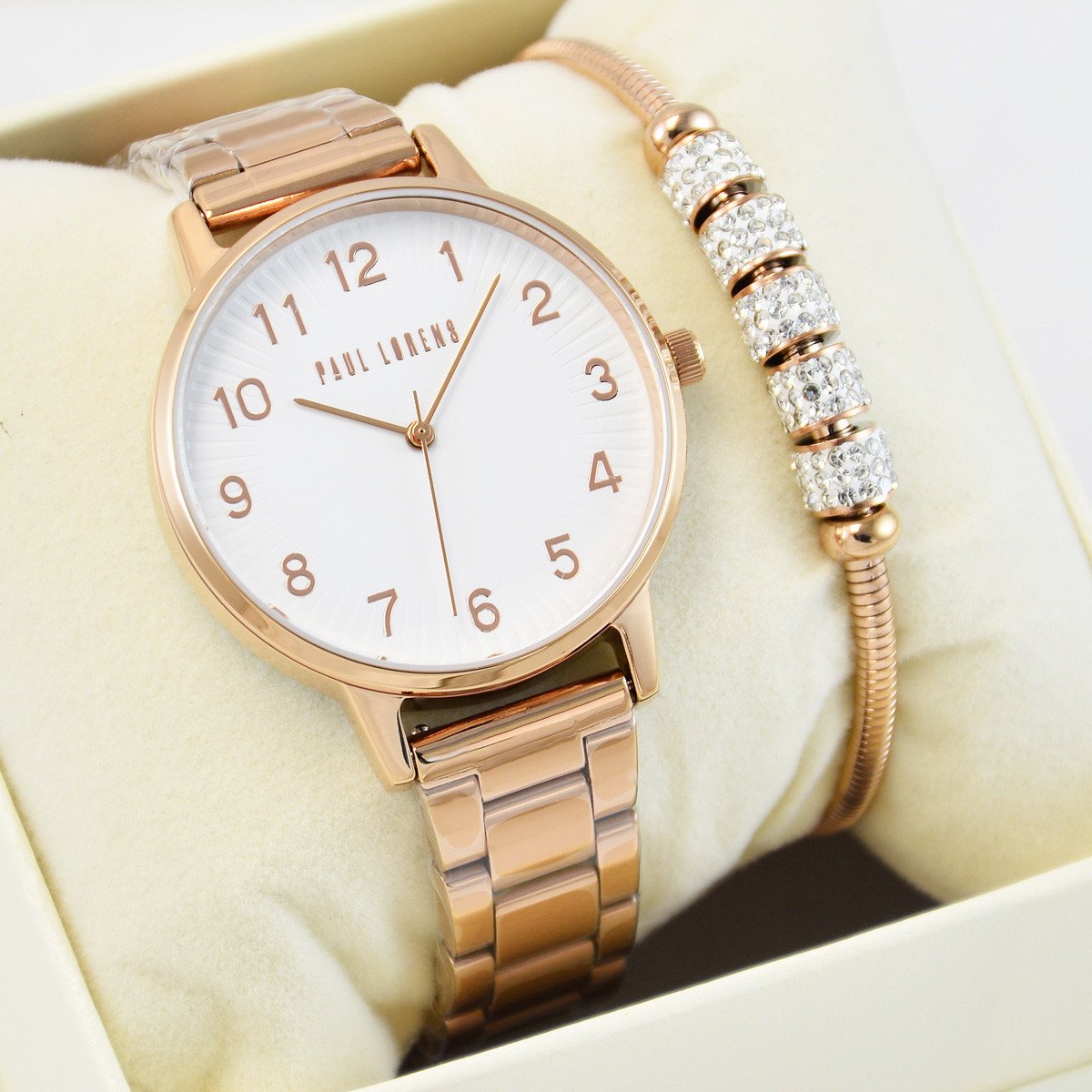 Zestaw damski zgarek damski Paul Lorens VARESE 11715B3-3D3 + bransoletka