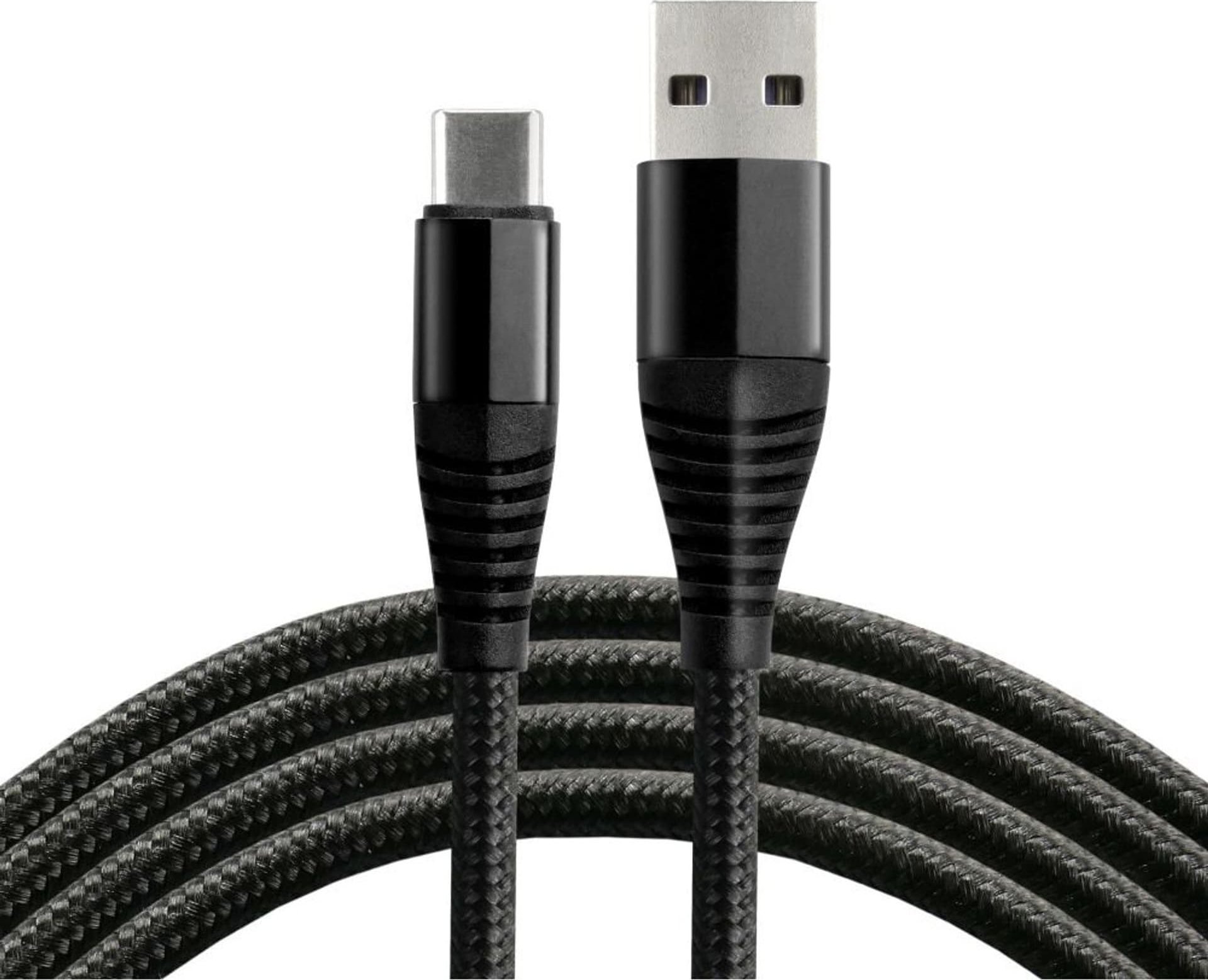 Kabel USB EverActive USB-A - USB-C 1 m Czarny (CBB-1CHB)