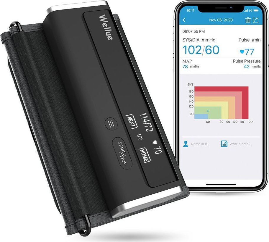 Ciśnieniomierz Wellue Ciśnieniomierz z EKG i Ai interpretacją wyników WiFi