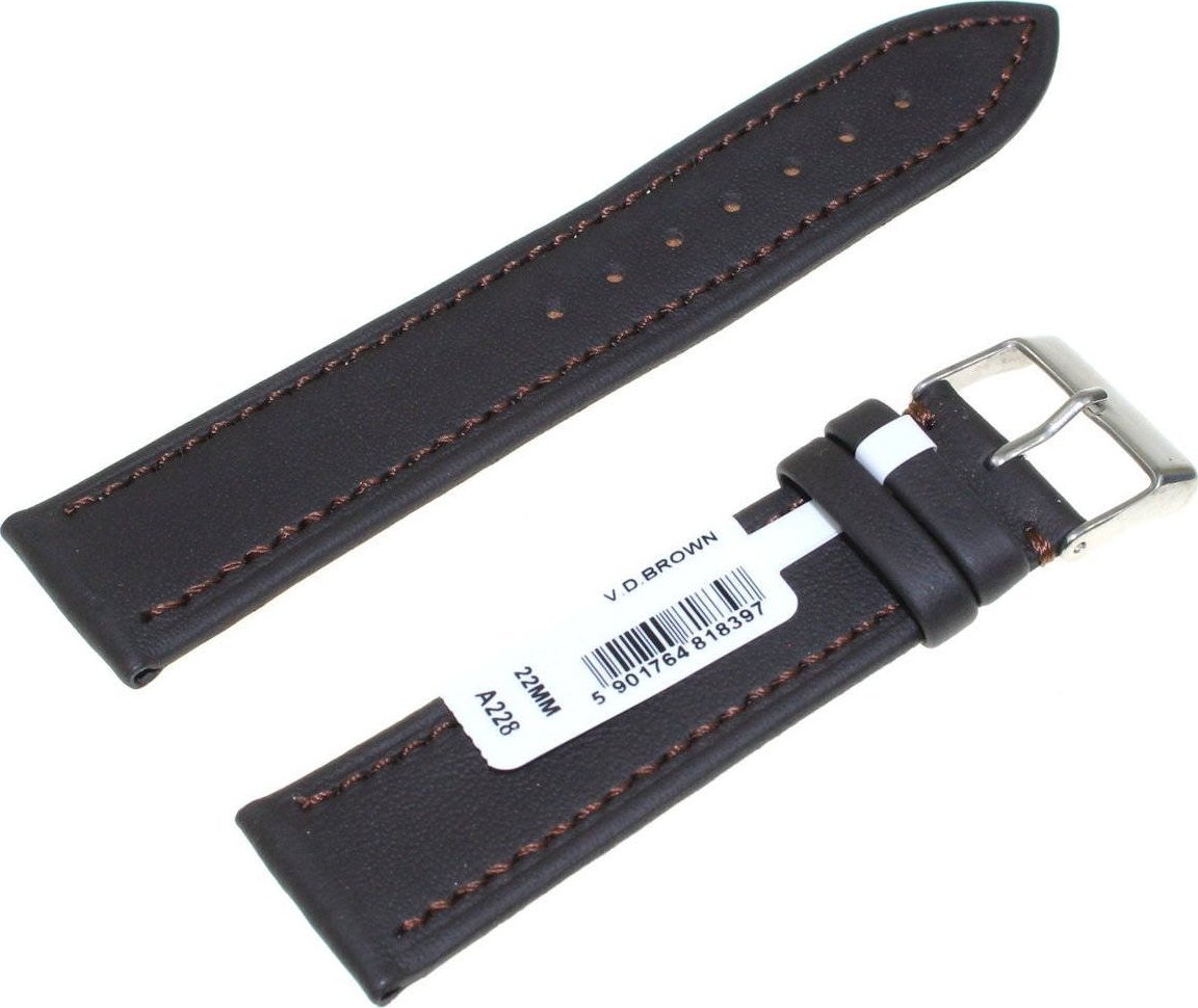 Chermond Skórzany pasek do zegarka 22 mm Chermond A228.22 brązowy