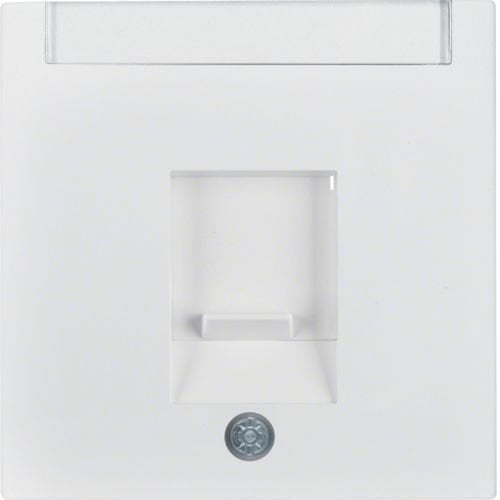 Hager Płytka czołowa pojedyncza z zasuwami przeciwkurzowymi, biały, błyszczący B.x/S.1 11708989