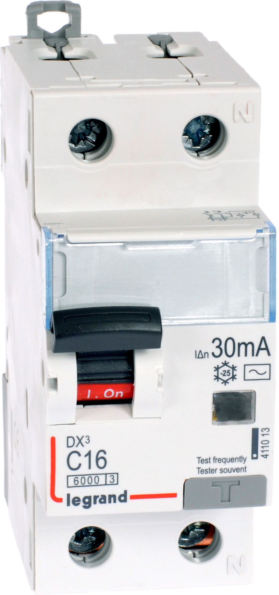 Legrand Wyłącznik różnicowo-nadprądowy 2P 16A C 0,03A typ AC P312 - 411013