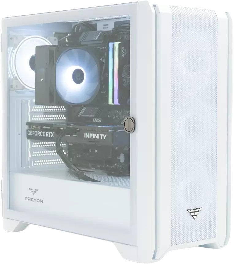 Komputer PREYON Windy Pro 880 White Ryzen 9 9900X3D, 32 GB, RTX 5060 Ti 8GB,