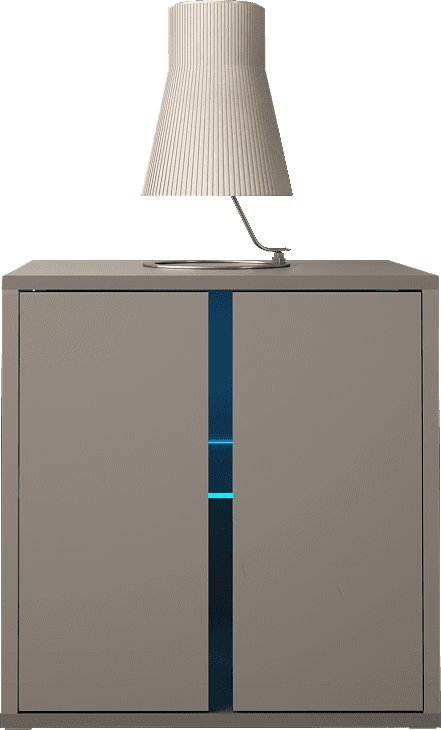 MEGSTYL SZAFKA NOCNA CUBE 50cm Szara + LED RGB