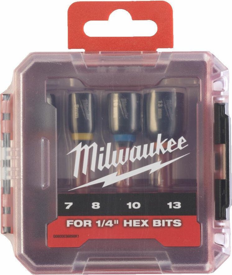 Milwaukee MILWAUKEE BIT WITH SOCKET SET 7/8/10/13mm (65mm)