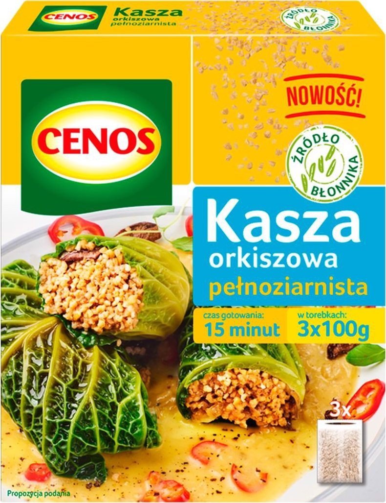 Cenos Cenos Kasza orkiszowa pełnoziarnista 300 g (3 torebki)