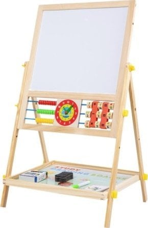 ExtraLink EXTRALINK TOYS DWUSTRONNA TABLICA DLA DZIECI KREDOWA MAGNETYCZNA SUCHOŚCIERALNA LICZYDŁO ZEGAR