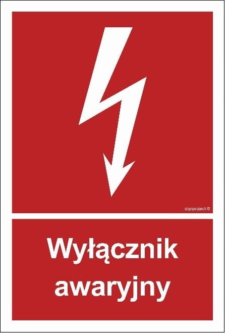 Mój dom Wyłącznik Awaryjny 100X148 Znak Płyta Świecąca Libres Polska Sp Sgp-Bc034 5904937061118