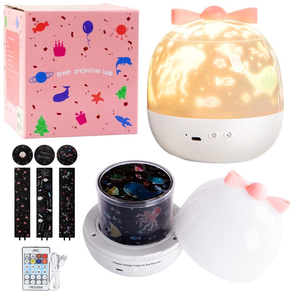 Projektor Gwiazd Dla Dzieci Lampka Nocna 6 Wymiennych Projekcji LEAN Toys