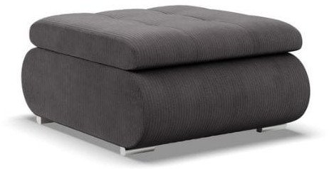 Pufa otwierana, schowek, Bosco, sztruks, 70x88x42 cm, ciemny szary